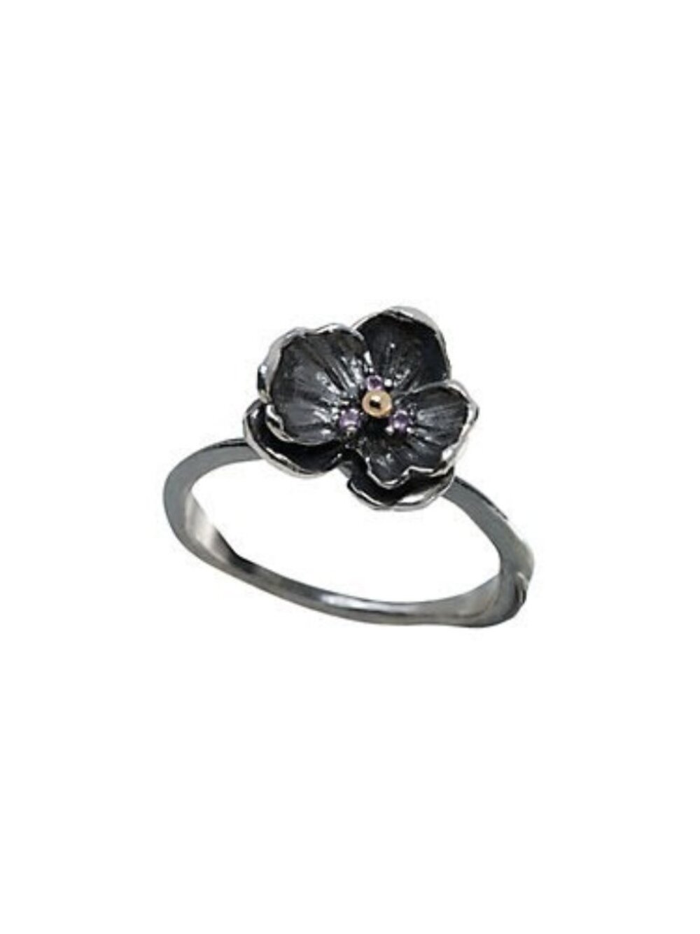 Michael Aram Orchid Silver Pink Sapphire Ring